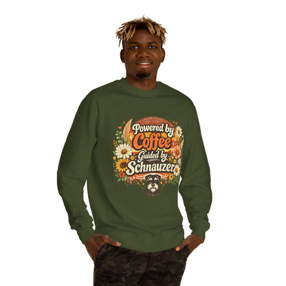 Powered by Coffee, Guided by Schnauzer Sweatshirt