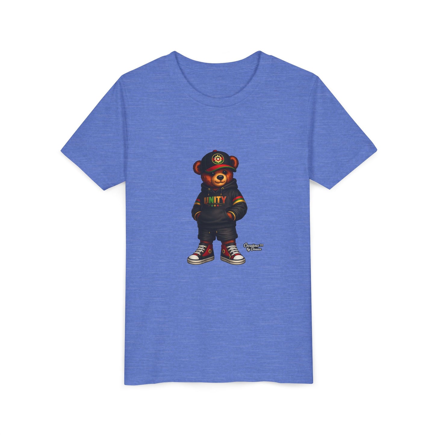 Youth T‑Shirt — Cool Bear Graphic Tee with 'UNITY' Hoodie Design