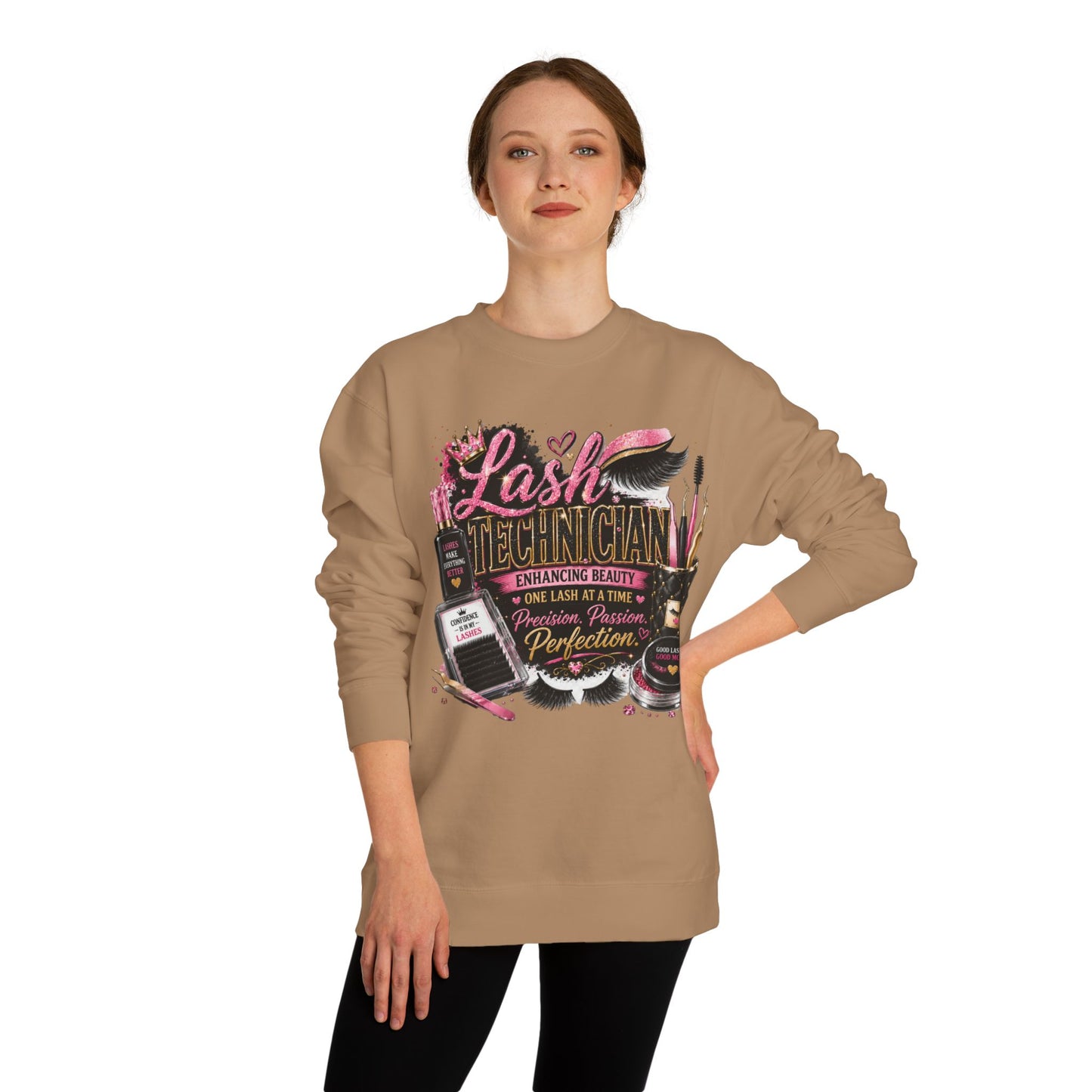 Lash Technician Crewneck Sweatshirt — Professional Eyelash Artist Apparel