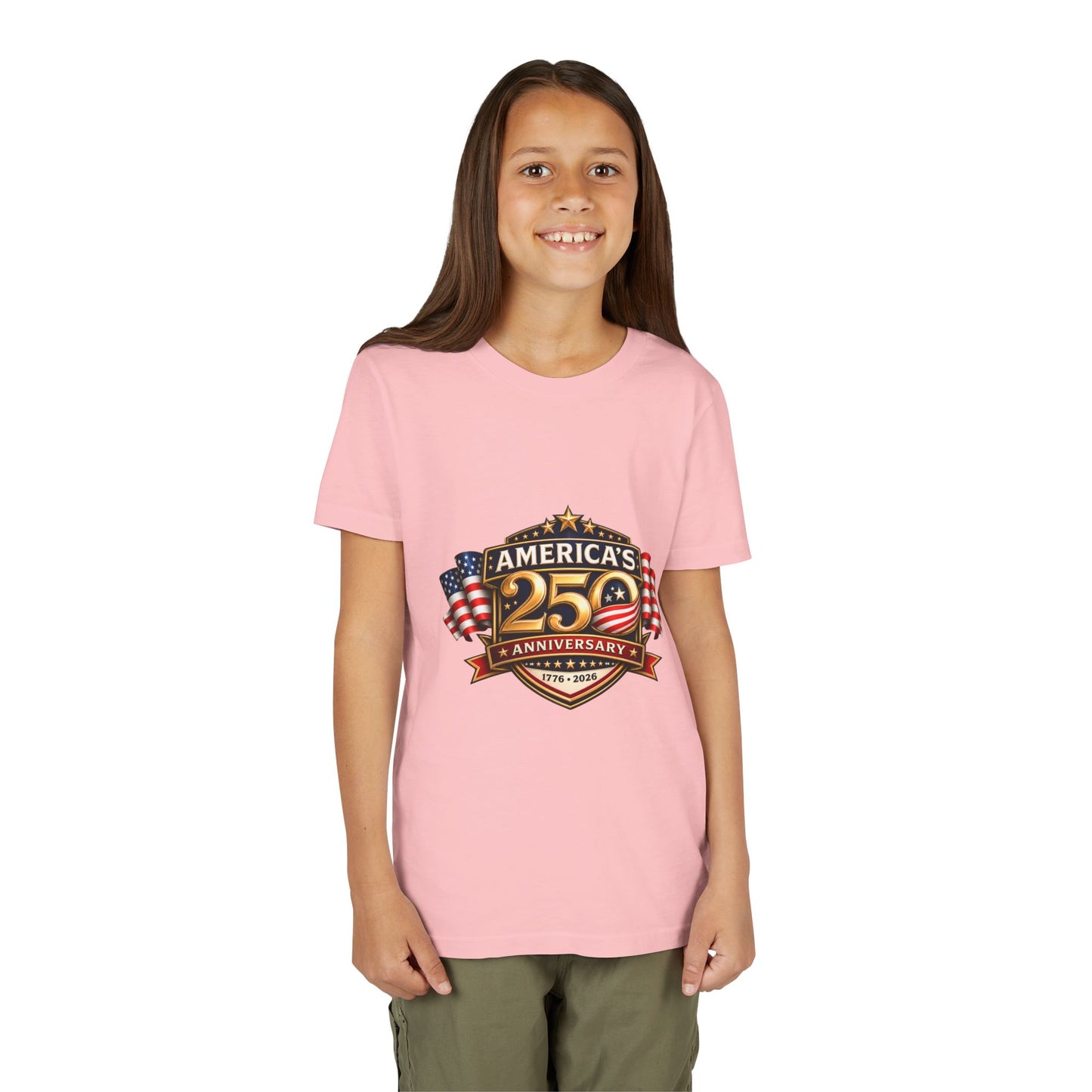 America's 250th Anniversary Youth Tee - Patriotic 1776–2026 Celebration Shirt