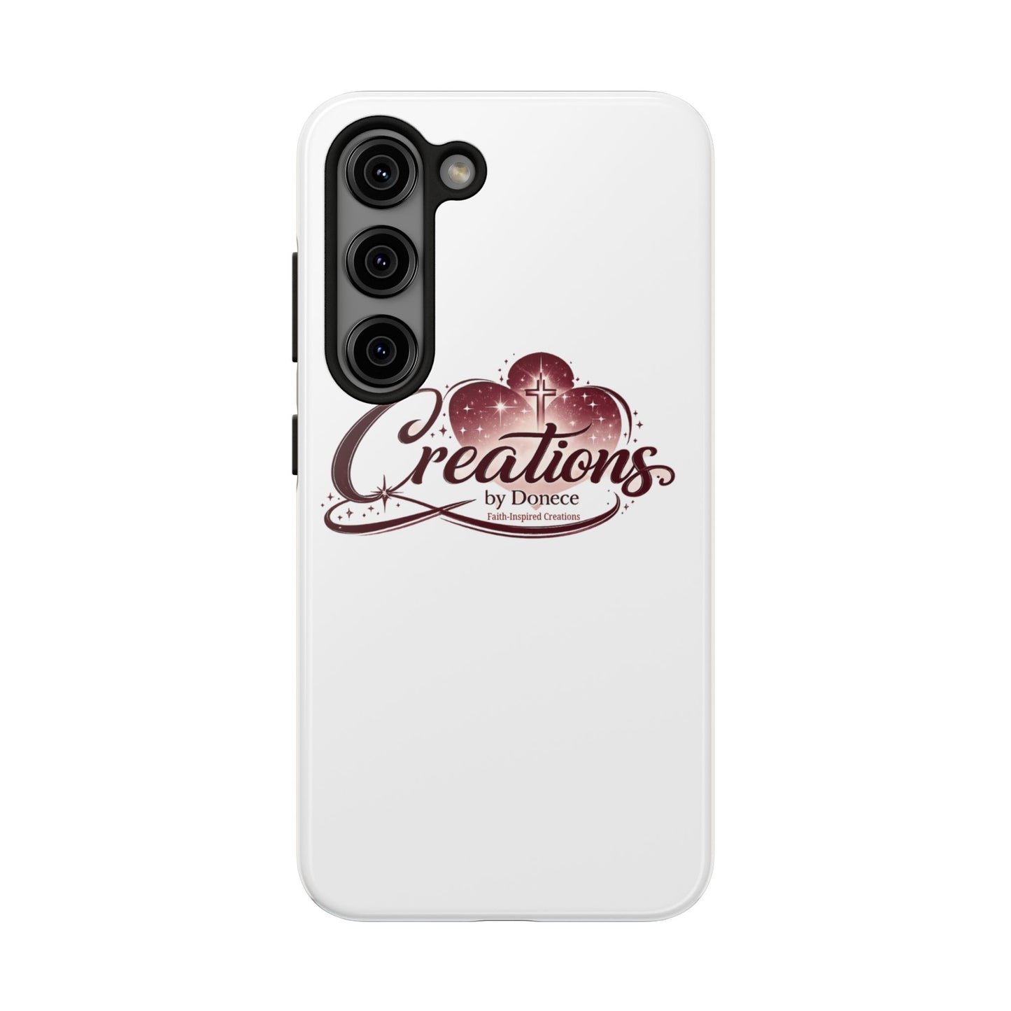Tough Phone Case — "Creations by Donece" Logo Protective Phone Cover
