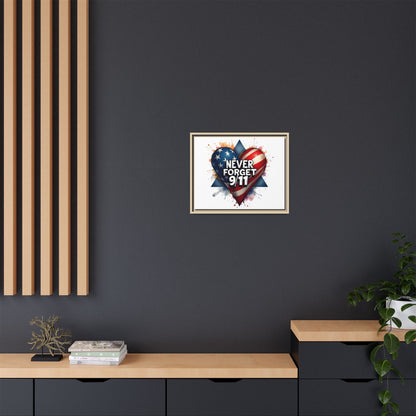 Never Forget 9/11 Framed Canvas Print