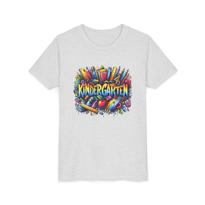 Kindergarten Colorful School Supplies Youth Tee — Back-to-School Kids T-Shirt