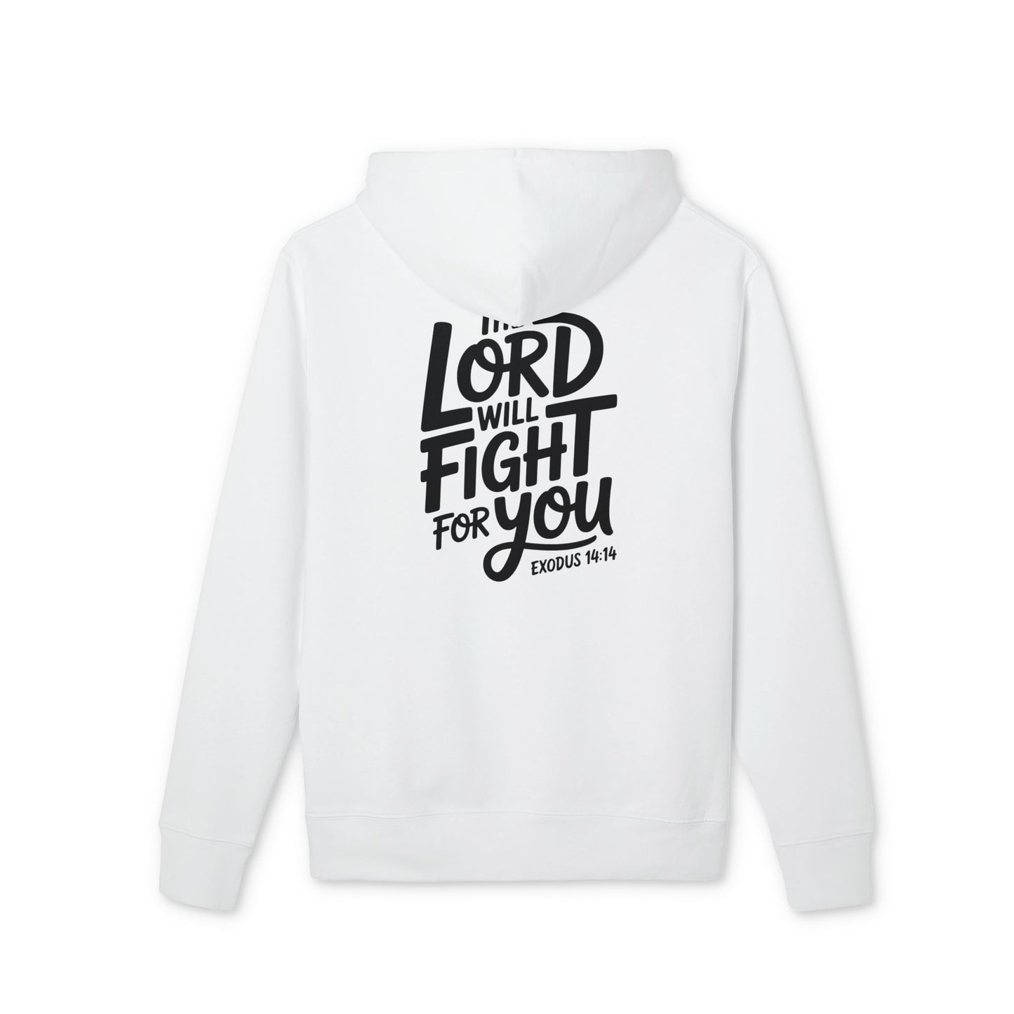 Hoodie — “The Lord Will Fight For You” Faith Quote Pullover