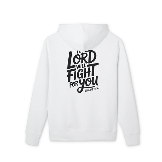 Hoodie — “The Lord Will Fight For You” Faith Quote Pullover