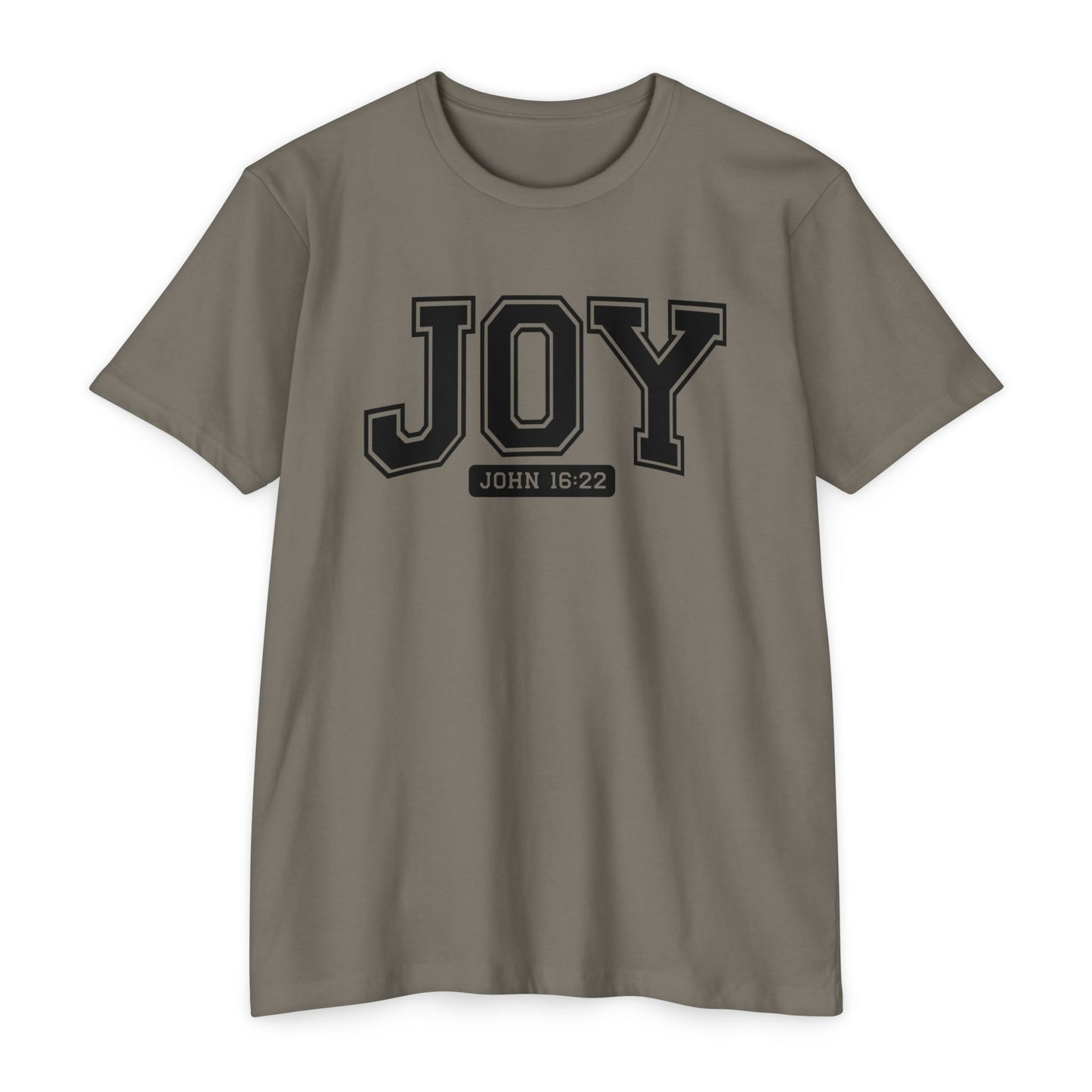 Joy T-Shirt – Christian Scripture John 16:22 College-Style Tee