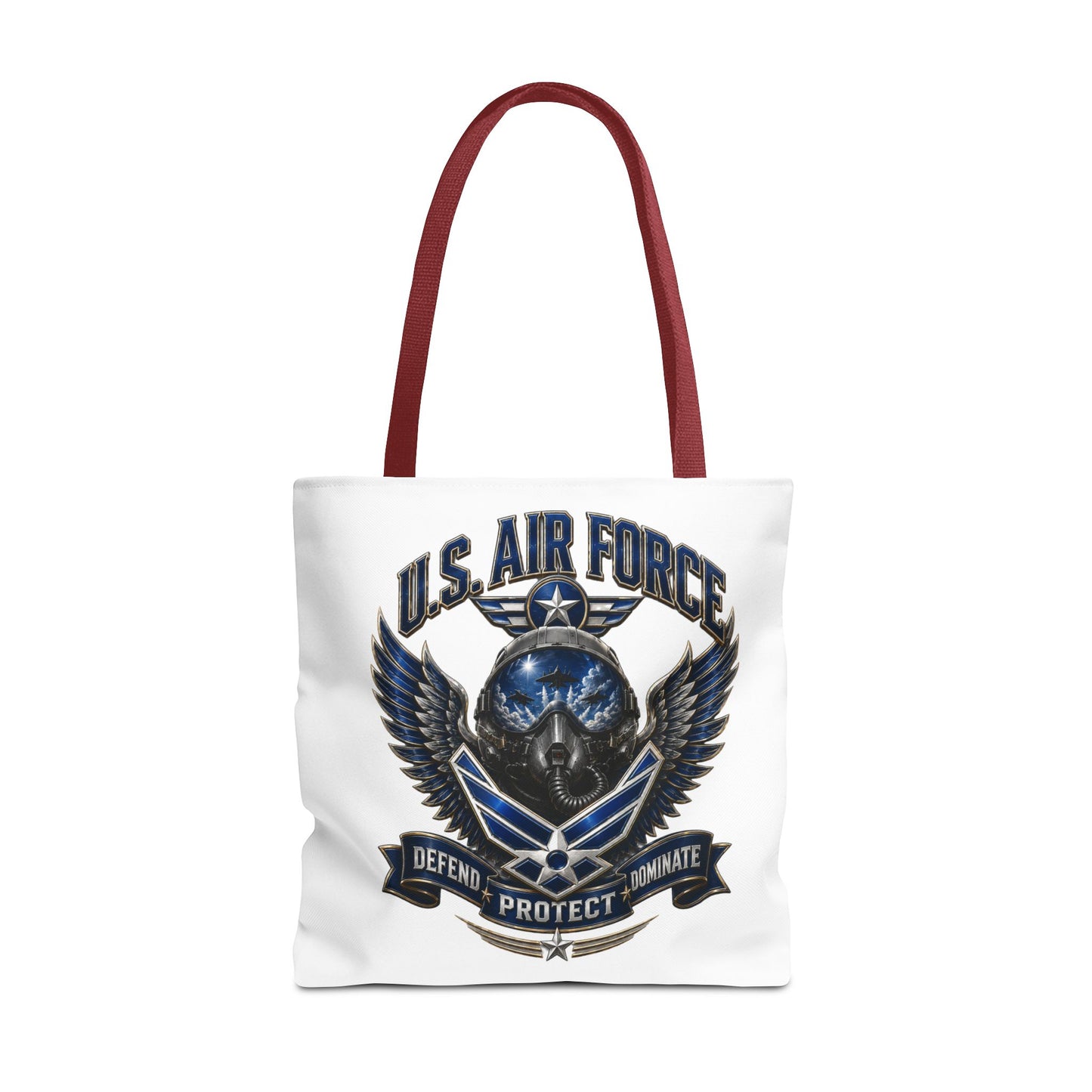 U.S. Air Force Emblem Tote Bag — Military Wings & Skull Design