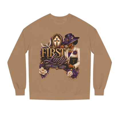 First Lady Church Sweatshirt – Christian Women’s Faith Graphic Crewneck