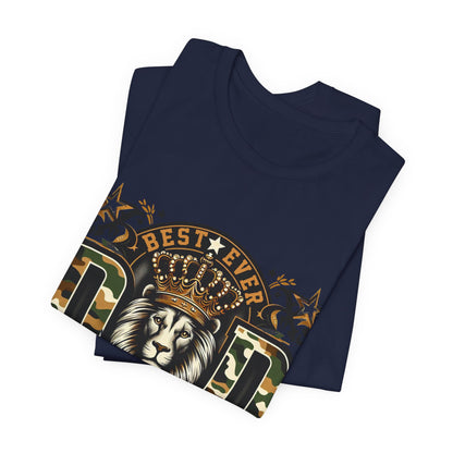 Dad The King Lion Crown T-Shirt — Best Ever Dad Camo Design