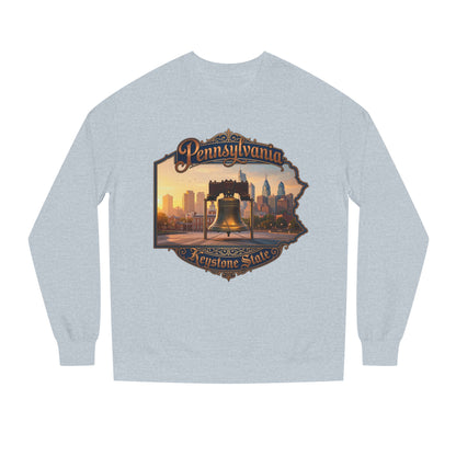 Pennsylvania Keystone State Sweatshirt — Liberty Bell & City Skyline Crewneck