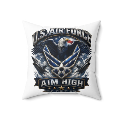 U.S. Air Force "Aim High" Decorative Pillow - Bald Eagle Military Throw Pillow