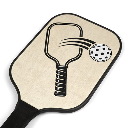 Pickleball Paddle Set – Wood-Grain Paddle & Balls Kit