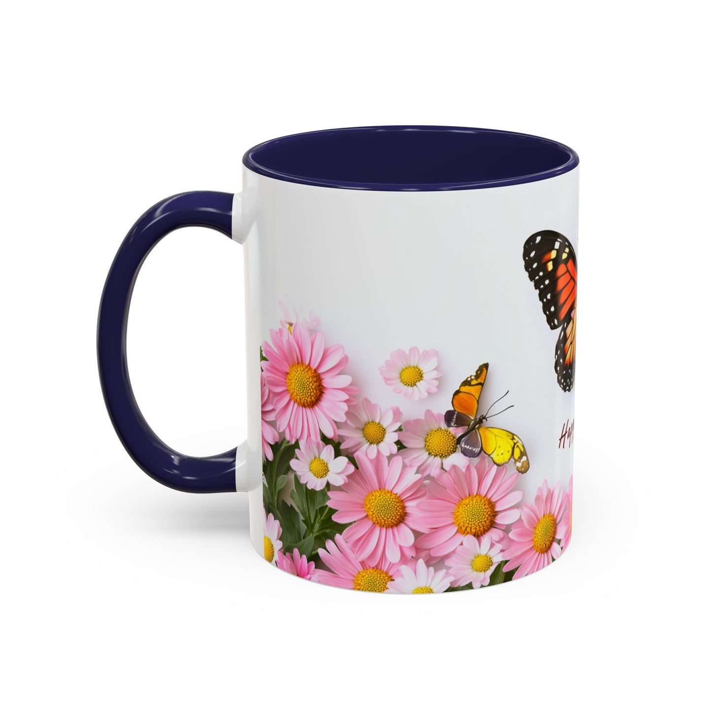Mother's Day Butterfly Coffee Mug — "Happy Mother's Day" Floral 11/15oz Accent Mug