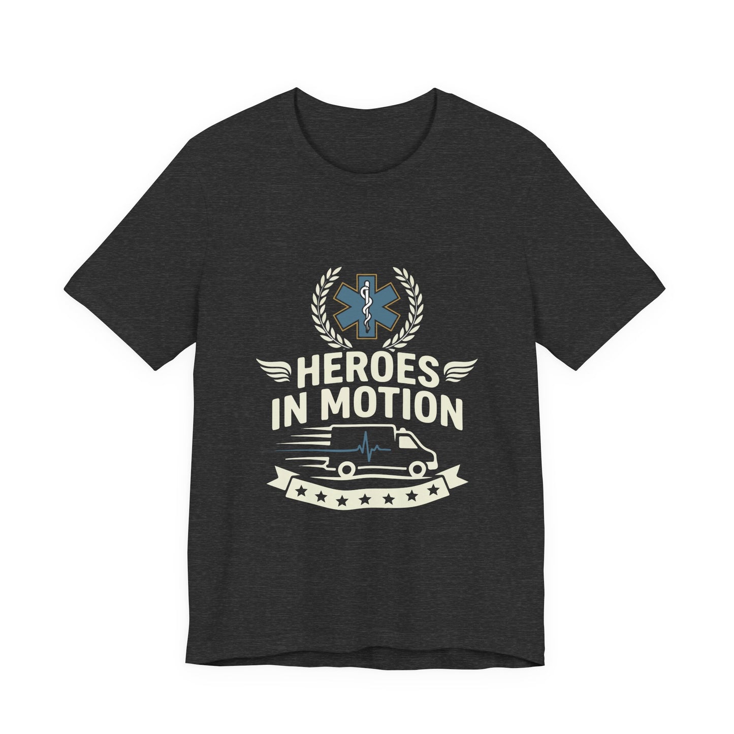 EMT "Heroes in Motion" Tee - Paramedic Ambulance Tribute Shirt