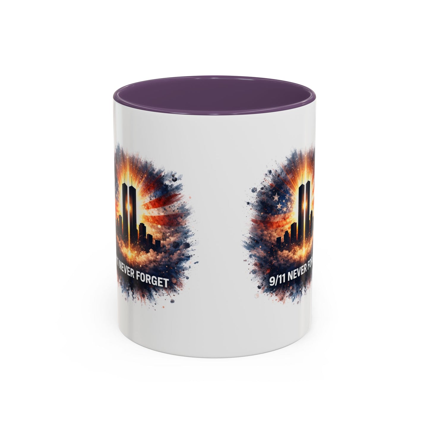 9/11 Never Forget Coffee Mug - Memorial Tribute Accent Mug (11/15oz)