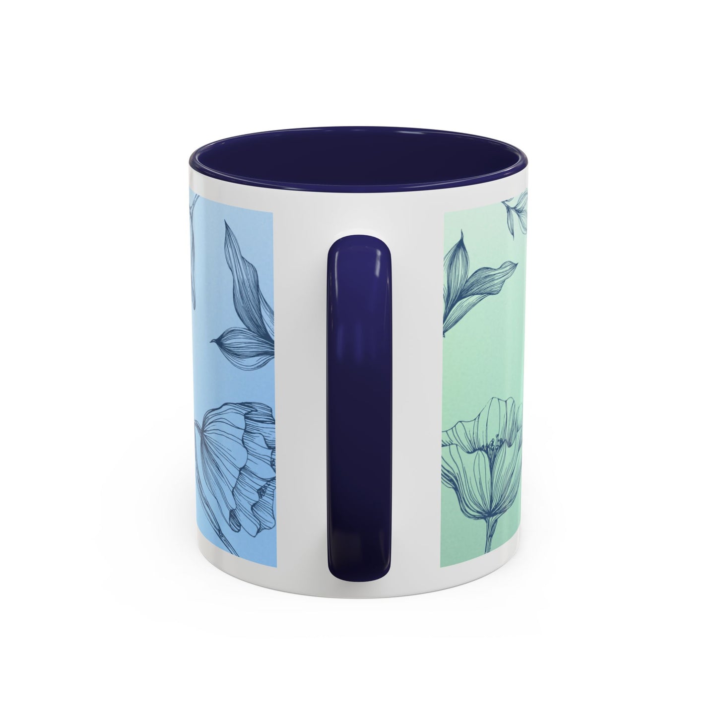 Mother's Heart Floral Accent Coffee Mug — "A Mother's Heart Never Fades"