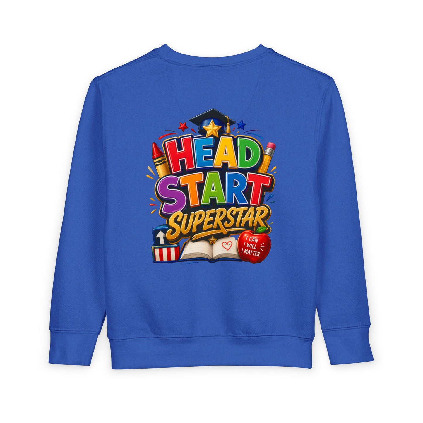 Head Start Superstar Toddler Sweatshirt — Colorful Preschool Graduation Gift