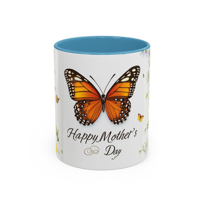 Mother's Day Butterfly Coffee Mug – 'Happy Mother's Day' Floral Accent Mug
