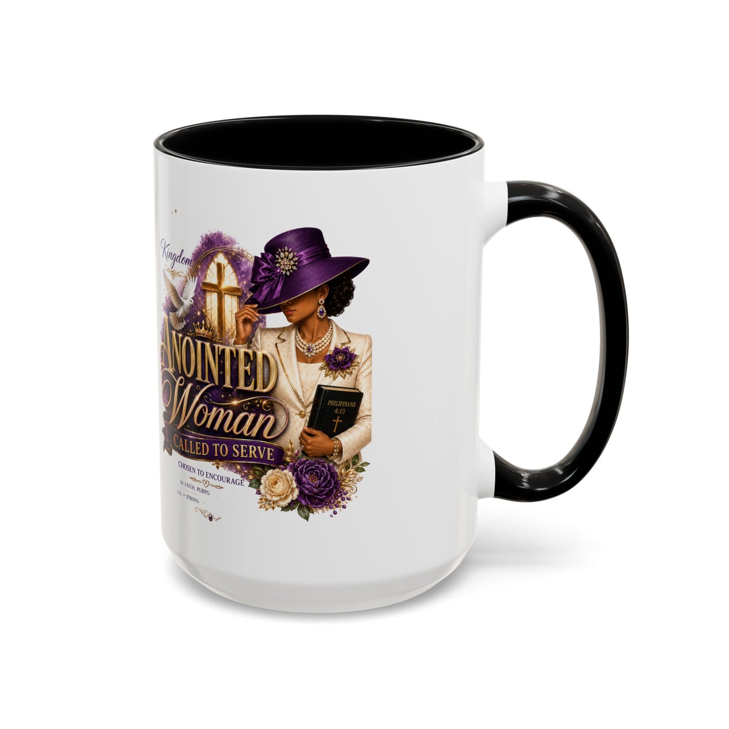 Anointed Woman Coffee Mug — Faithful, Called to Serve Accent Mug (11/15oz)