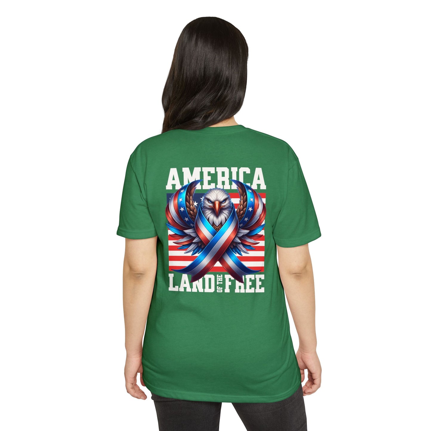 America Land of the Free Eagle Ribbon T-Shirt