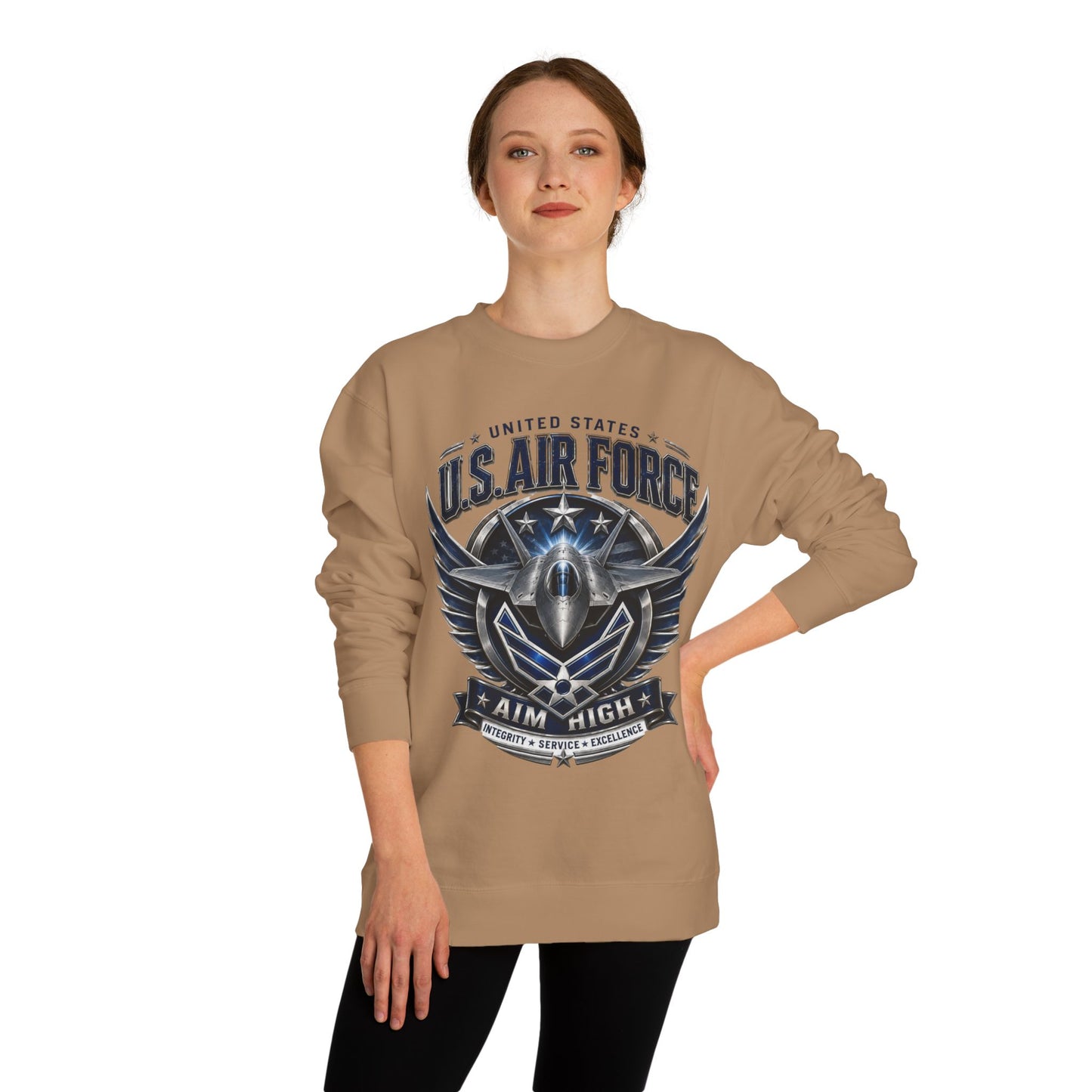 U.S. Air Force 'Aim High' Crewneck Sweatshirt — Military Aviation Graphic