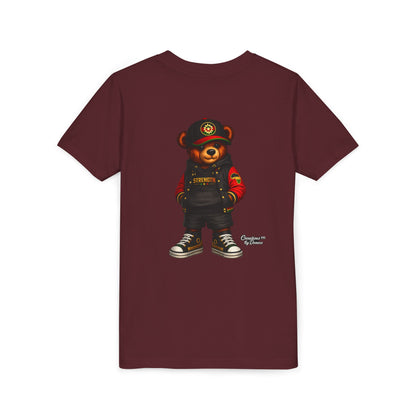 Kids Teddy Bear Streetwear Tee — 'Strength' Graphic Youth T-Shirt