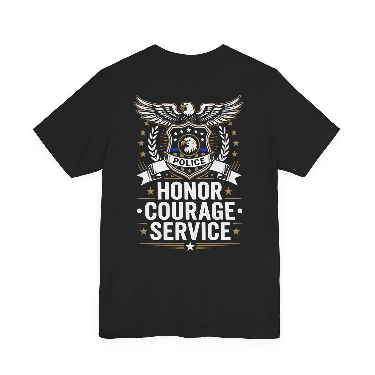 Police Honor Courage Service T-Shirt — Law Enforcement Tribute Tee