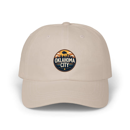 Oklahoma City Dad Cap — Retro Skyline Embroidered Baseball Hat