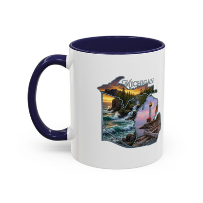 Michigan Lighthouse Coffee Mug — Scenic Great Lakes Accent Mug (11/15oz)
