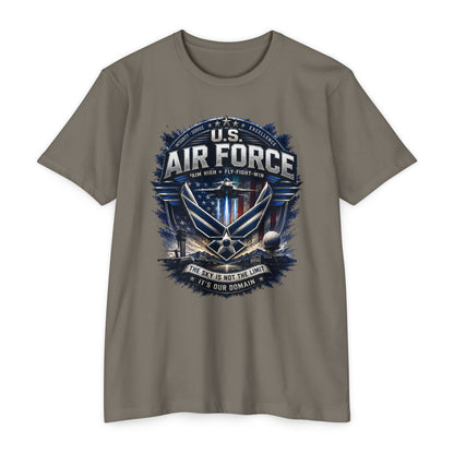 U.S. Air Force Graphic T-Shirt — Military Emblem Tee ("The Sky Is Not The Limit")
