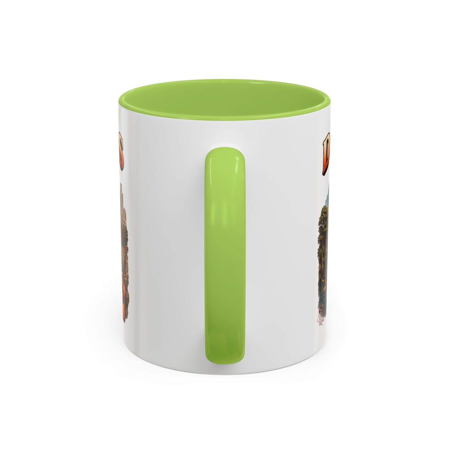 Dallas Skyline Accent Coffee Mug — Texas Souvenir Mug with Guitar & Cityscape