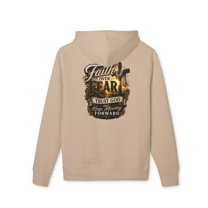 Faith Over Fear Hoodie — "Trust God, Keep Moving Forward" Inspirational Pullover