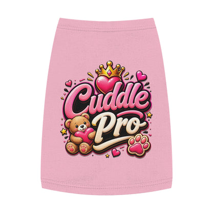 Cuddle Pro Pet Tank Top — Cute Teddy & Heart Dog/Cat Tee