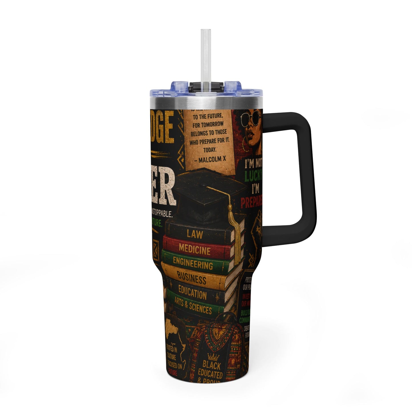 Knowledge Is Power 40oz Vacuum Tumbler