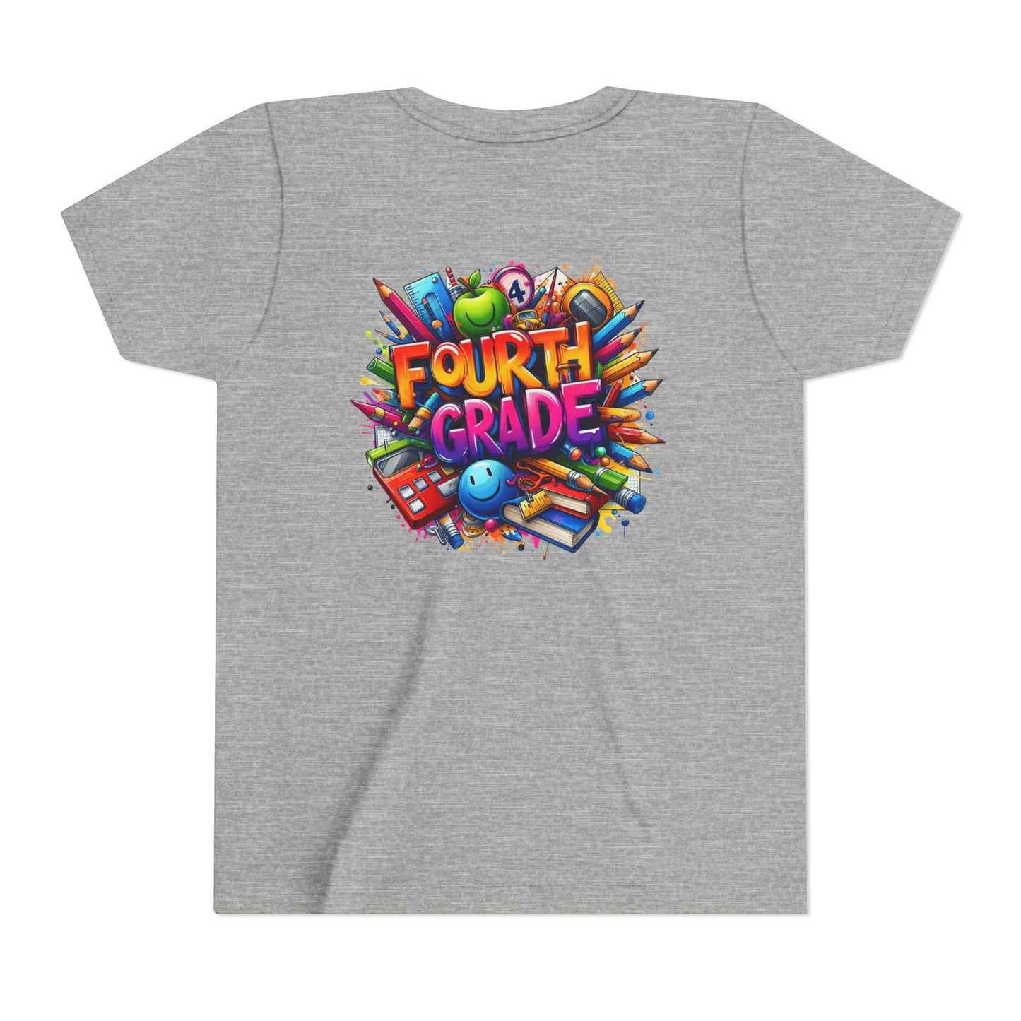 Fourth Grade Youth T‑Shirt – Colorful School Supplies Back to School Tee