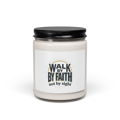 Walk By Faith Soy Candle | Christian Streetwear, Bold Type