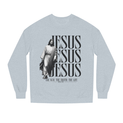 Jesus Crewneck Sweatshirt – The Way The Truth The Life Religious Pullover