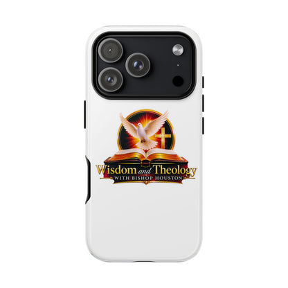 Wisdom and Theology Phone Case — Christian Dove & Cross Protective Tough Case