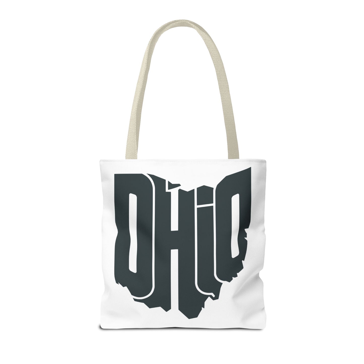 Ohio State Outline Tote Bag — Retro Ohio Text Graphic Tote