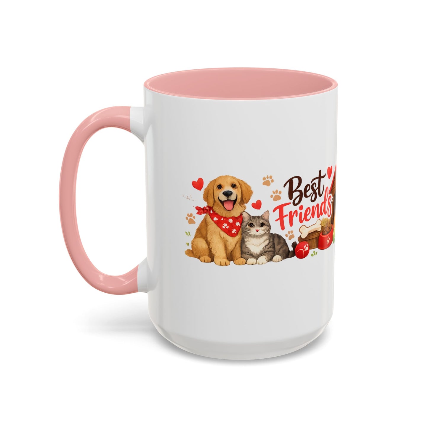 Dog Lover Accent Coffee Mug — “Love is a Four-Legged Word” Ceramic Gift