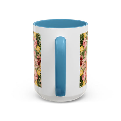 Mother’s Love Accent Coffee Mug – Floral Inspirational Gift (11/15 oz)