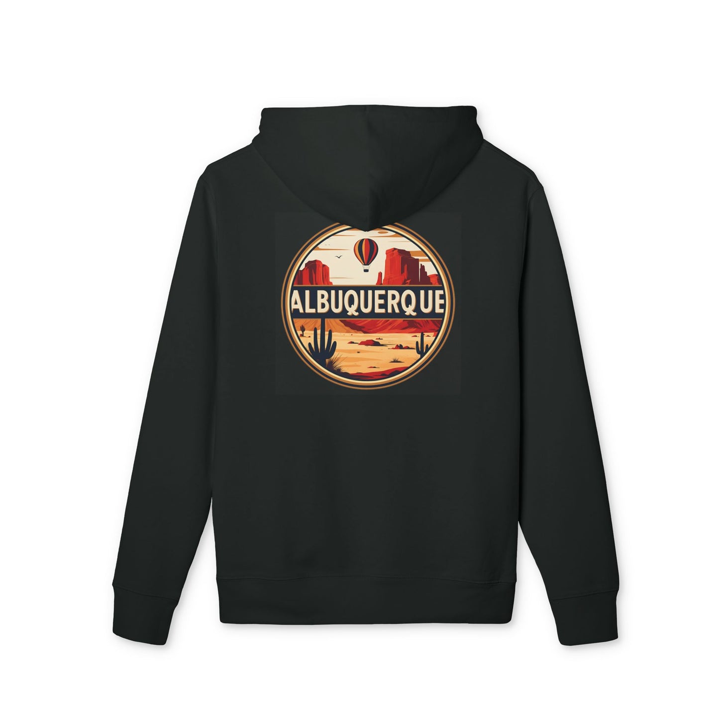 Albuquerque Retro Desert Hoodie — Vintage Southwestern Travel Pullover