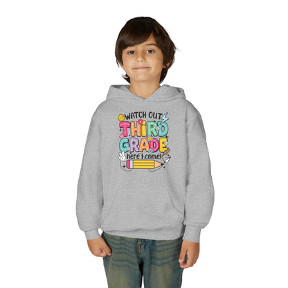 Kids "Watch Out Third Grade Here I Come" Hoodie - Back-to-School 3rd Grade Sweatshirt