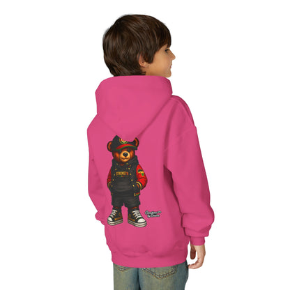 Youth Bear Hoodie – Streetwear Teddy Graphic Pullover for Kids