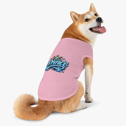 Prince Pet Tank Top — Blue Crown Graphic Dog Shirt