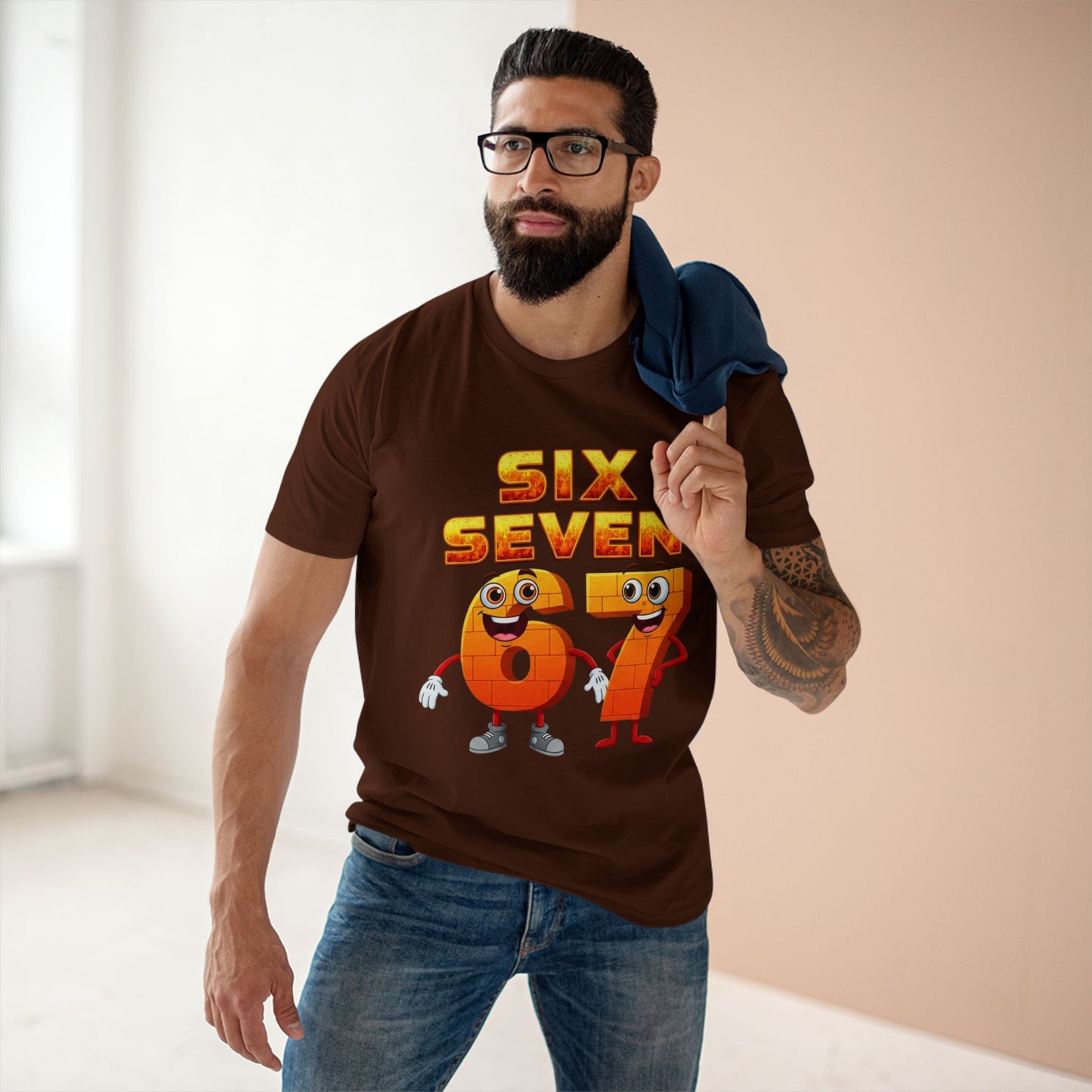 Six Seven 67 Cartoon Tee – Funny Number Graphic T-Shirt
