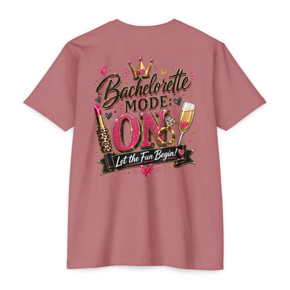 Bachelorette Mode On T-Shirt — 'Let the Fun Begin' Bachelorette Party Tee