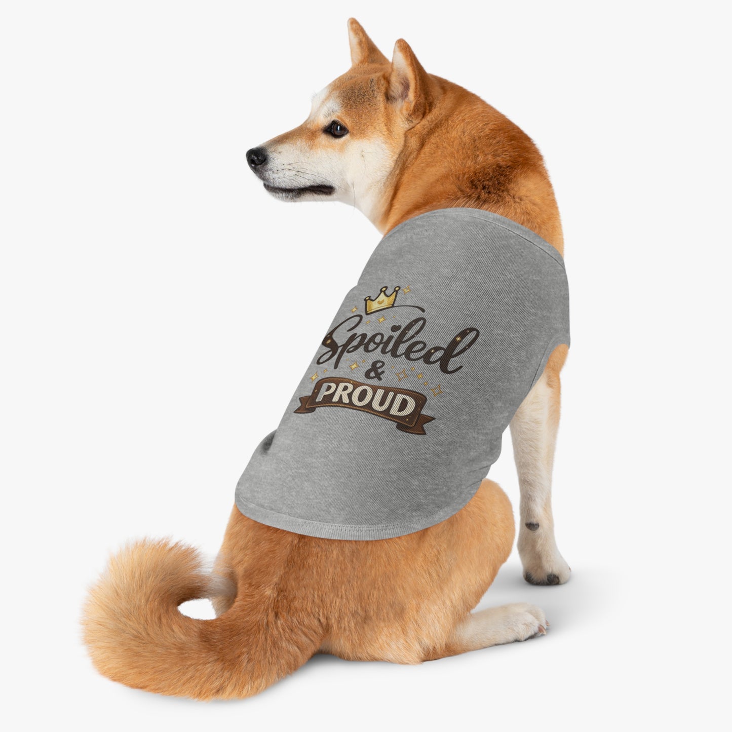 Spoiled & Proud Pet Tank Top — Cute Dog/Cat Shirt with Crown Design