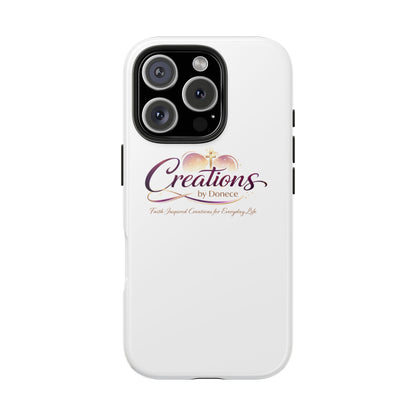 Tough Phone Case - "Creations by Donece" Logo Protective Cover