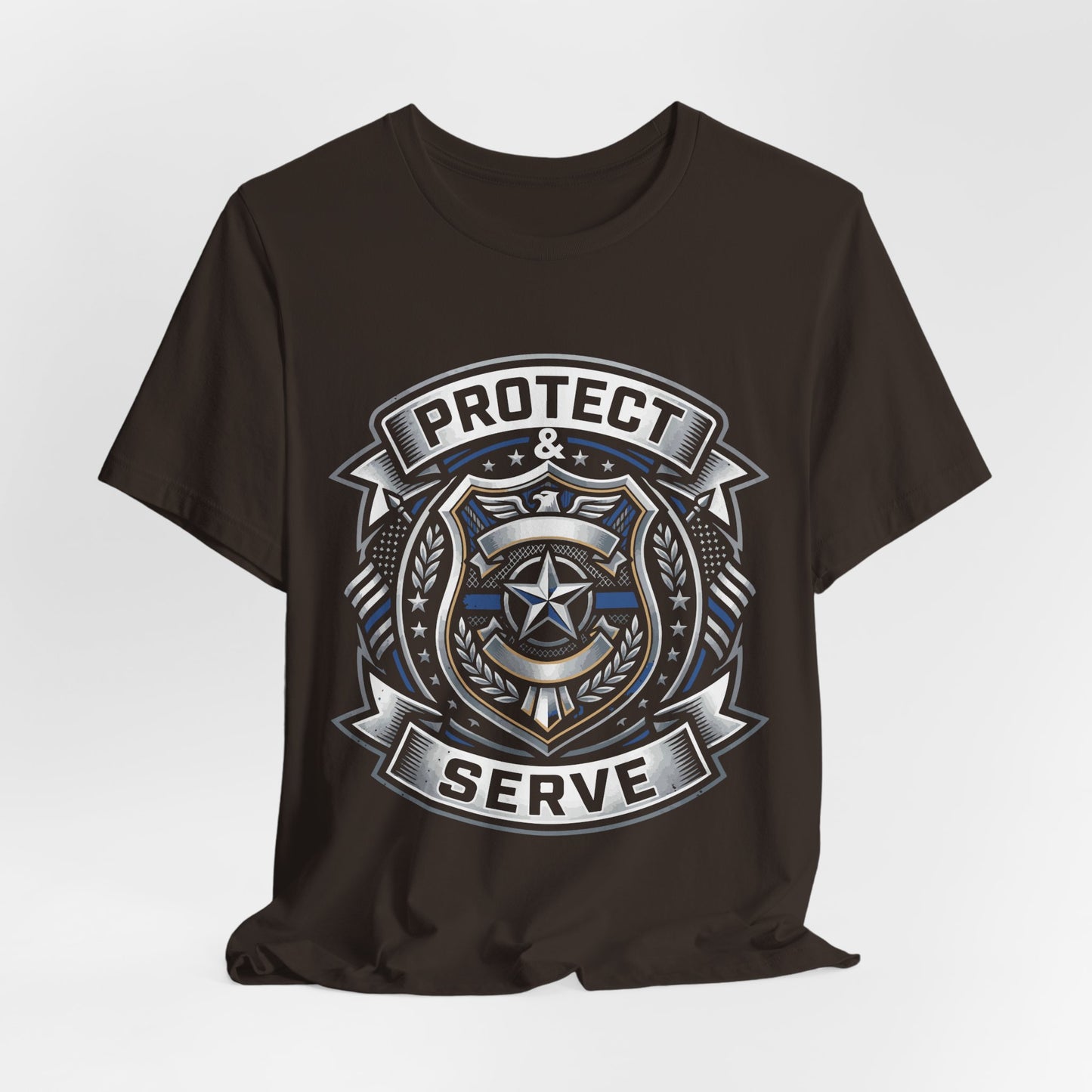 Protect & Serve T-Shirt — Police Badge Emblem Tee